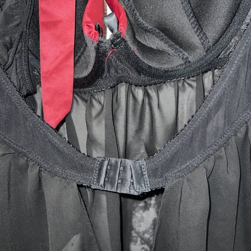 NWTS Fredericks of Hollywood Nala Babydoll Lingerie Set 2 PCS Panty XL 1D - Picture 6 of 8